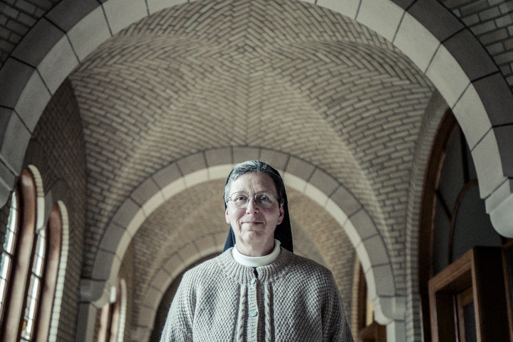 Zuster Katharina, abdis van de trappistinnenabdij van Brecht.