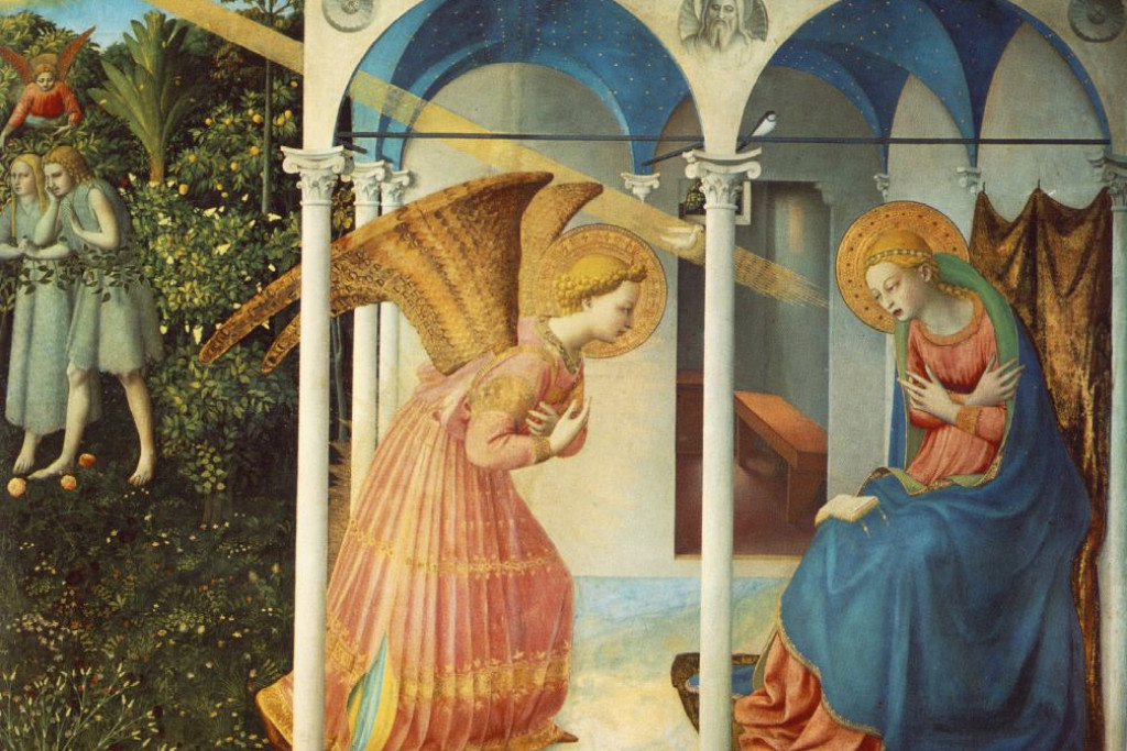 De Annunciatie (Boodschap van de aartsengel Gabriël aan Maria) van Fra Angelico