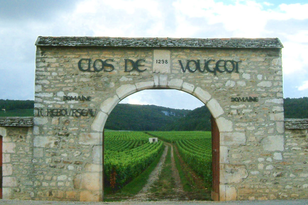'Clos de Vougeot', de beroemde wijngaard in de Bourgogne.