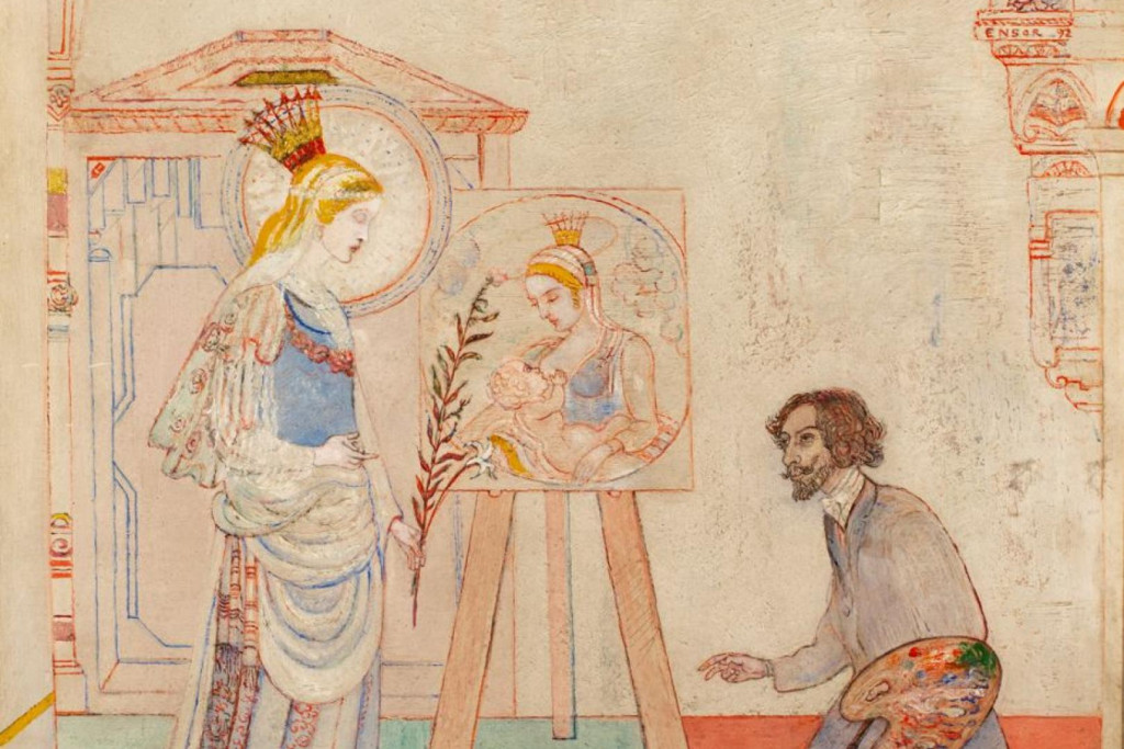 'De vertroostende maagd' van James Ensor, 1892, olie op doek.