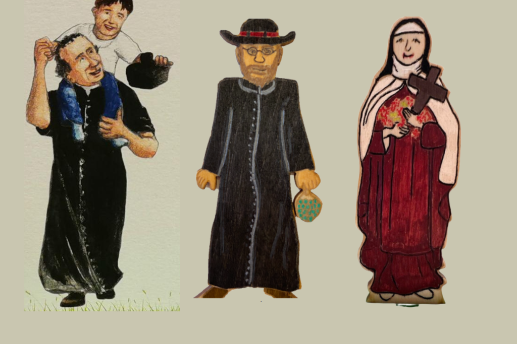 Don Bosco, Damiaan en Thérèse van Lisieux op de wijze van Godly Play Don Bosco, Damiaan en Thérèse van Lisieux op de wijze van Godly Play