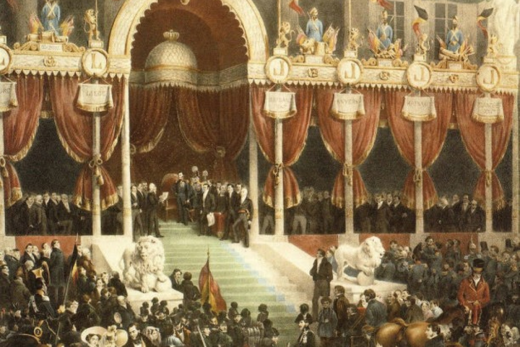 Eedaflegging koning Leopold I op 21 juli 1831 van Gustaaf Wappers 