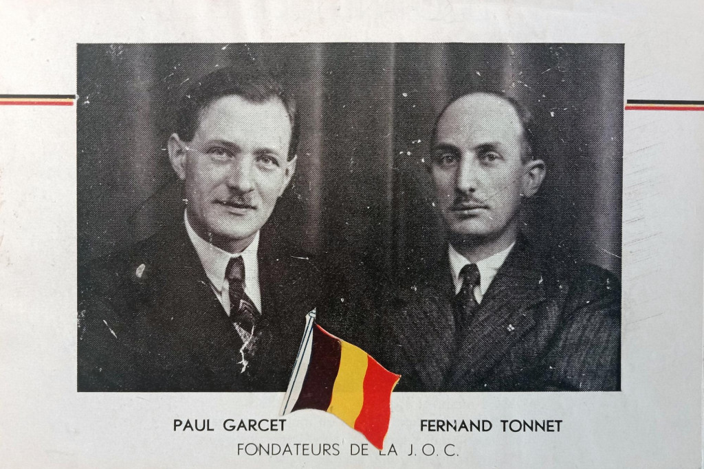 Paul Garcet en Fernand Tonnet, 2 pioniers van de Kristelijke Arbeidersjeugd KAJ-JOC.