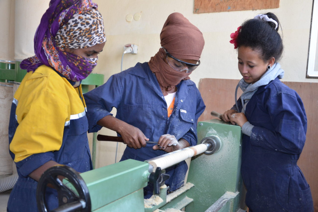 Leerlingen van de beroepsschool van de salesianen van Don Bosco in Dekemhare 