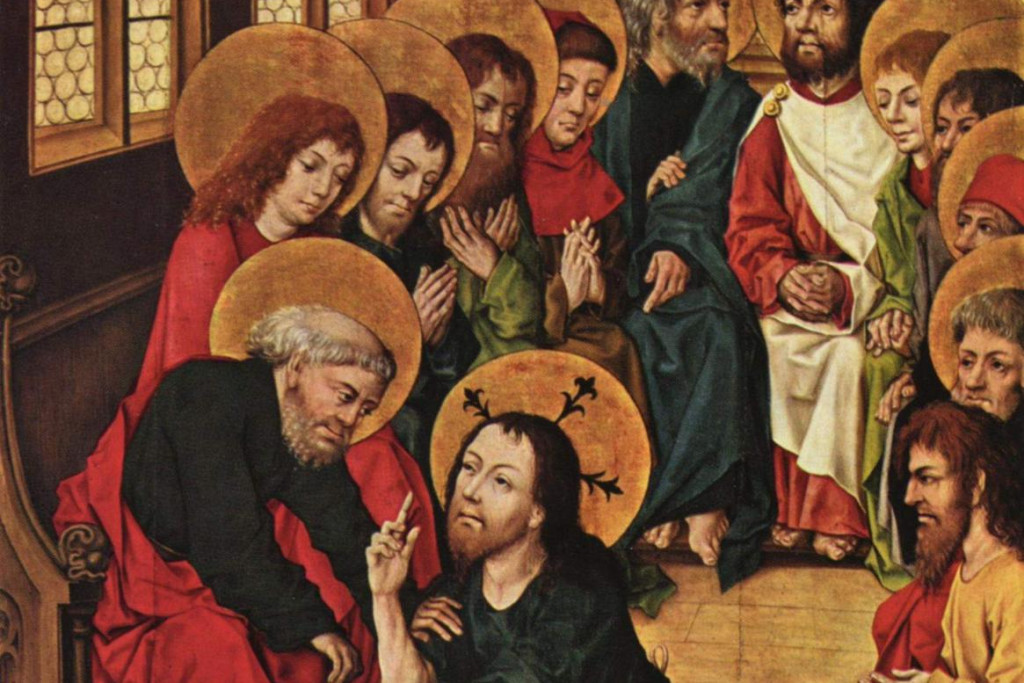 Christus wast de voeten van de apostelen (1475), Meister des Hausbuches