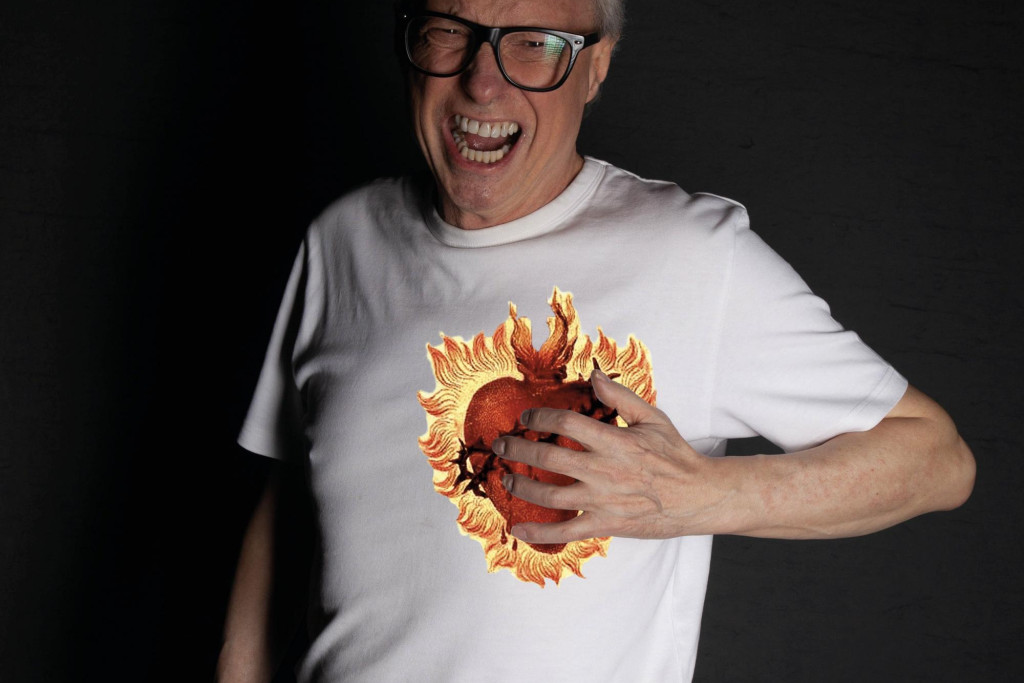Pat Donnez, affichebeeld van comedyshow 'Hartstocht'.