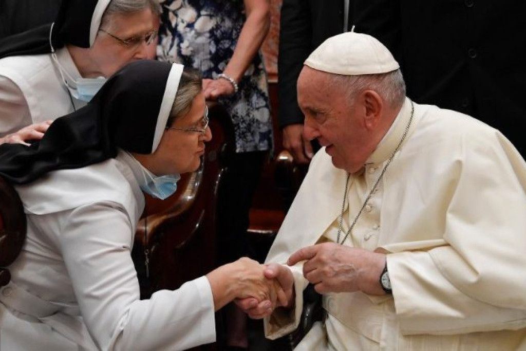 Paus Franciscus in de vesperdienst in de Notre-Damekathedraal van Québec