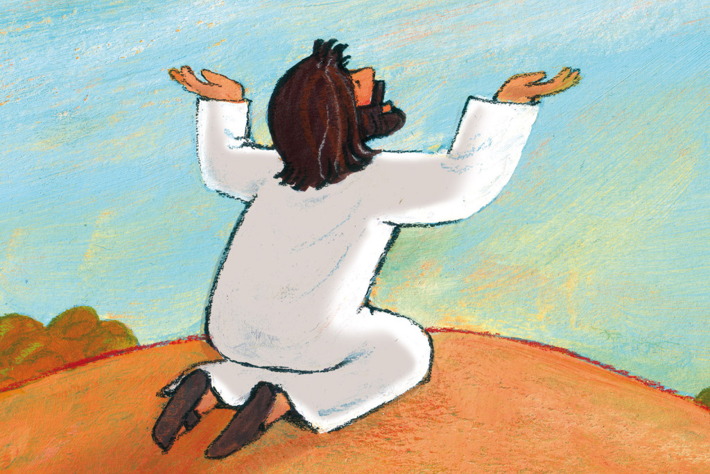Jezus bidt voor zijn leerlingen