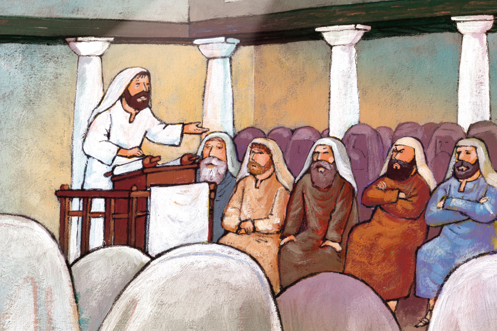 Jezus in de synagoge in Nazaret