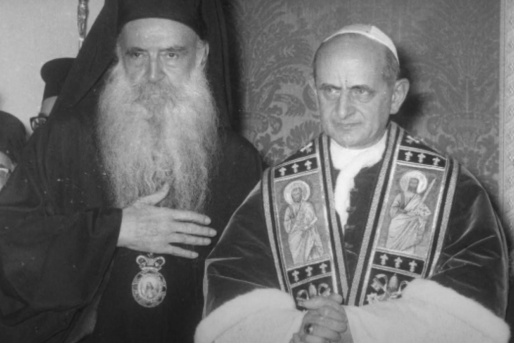 De ontmoeting tussen paus Paulus VI en patriarch Athenagoras betekende een doorbraak in de oecumene.