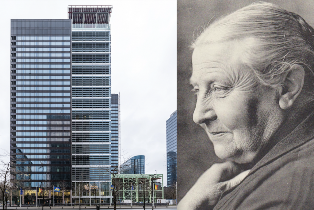 Het gebouw van de Vlaamse administratie werd genoemd naar Marie-Elisabeth Belpaire.