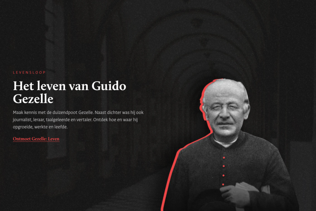 De site laat zien hoe veelzijdig Gezelle was: priester, dichter, journalist, leraar, taalgeleerde en vertaler.