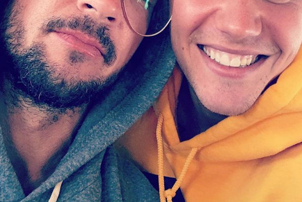 Predikant Carl Lentz (l.) met Justin Bieber.