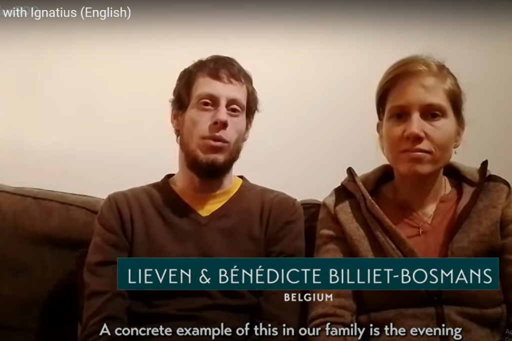 Lieven en Bénédicte Billiet-Bosmans tijdens hun getuigenis op de gebedsstonde n.a.v. de start van #Ignatius500