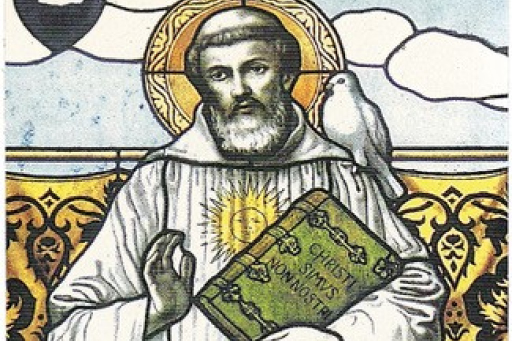 Net zo min als Robert Schuman liet Sint-Columbanus (glasraam) zich niet door landelijke grenzen of politieke turbulenties afschrikken