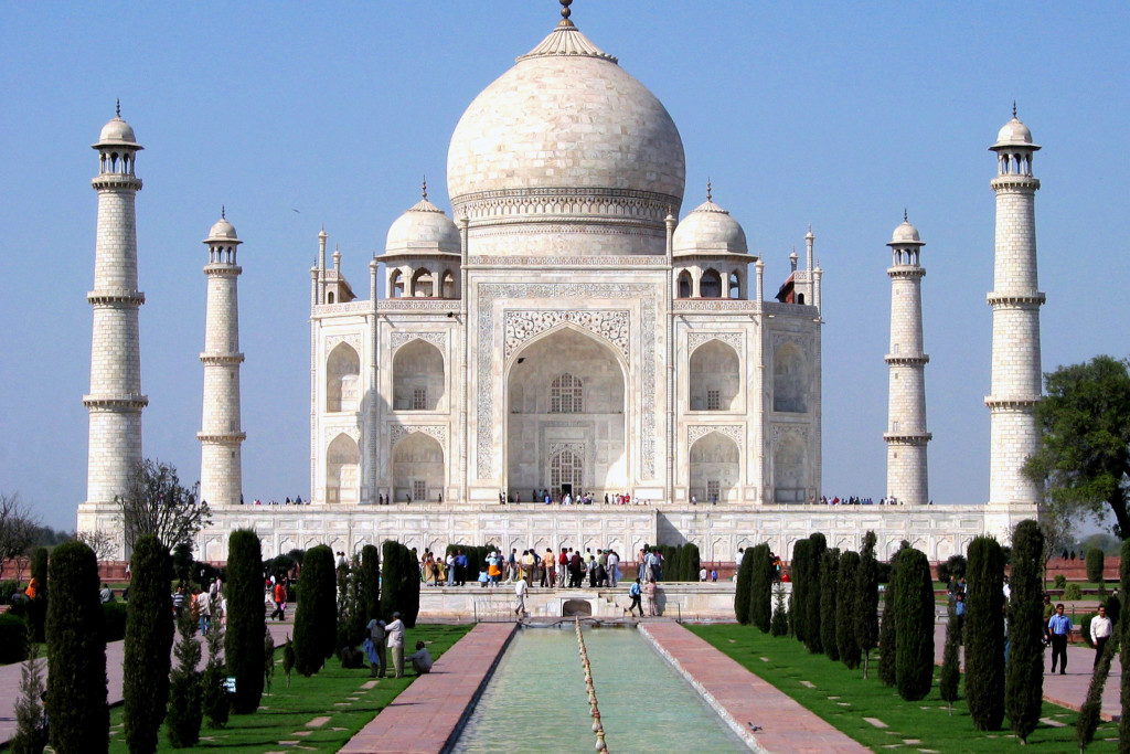 De beroemde Taj Mahal.