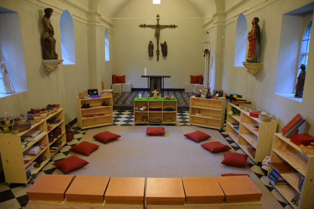 Godly Play ruimte in de Maria Magdalenakapel in Vaalbeek
