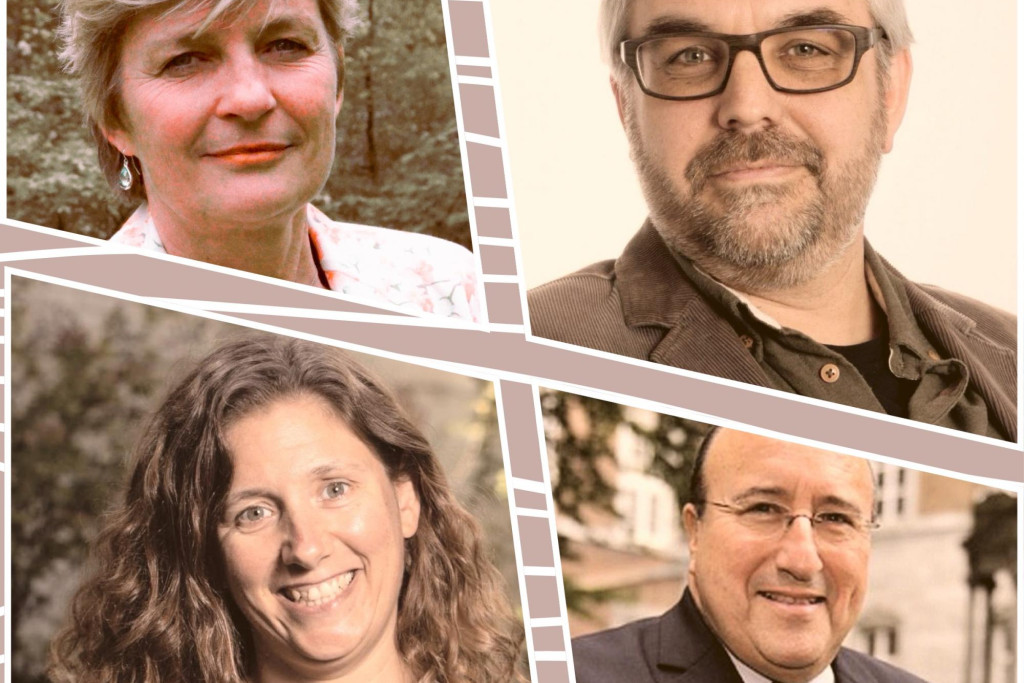 Boven: Laetitia van der Lans en Geert De Cubber. Onder: Saskia van den Kieboom en Alphonse Borras.
