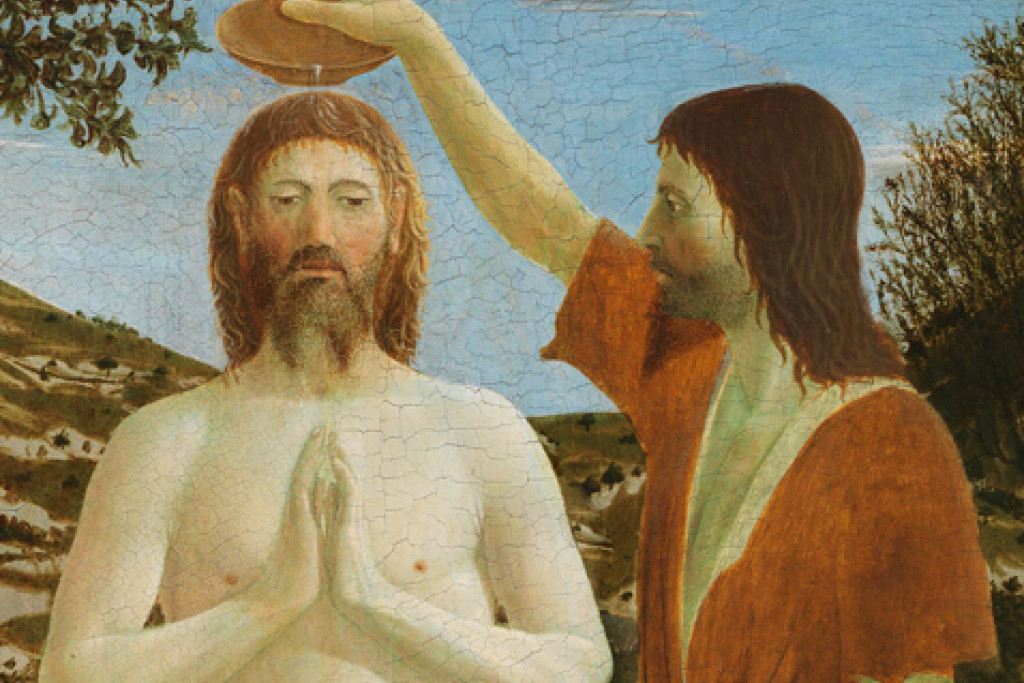 De doop van Christus ca. 1450 ~ Piero della Francesca (1416-1492)