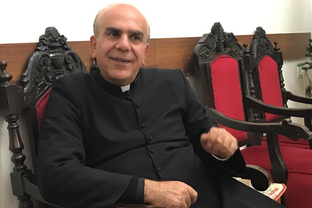 Jamal Khader, pastoor van de Heilige Familieparochie in Ramallah 