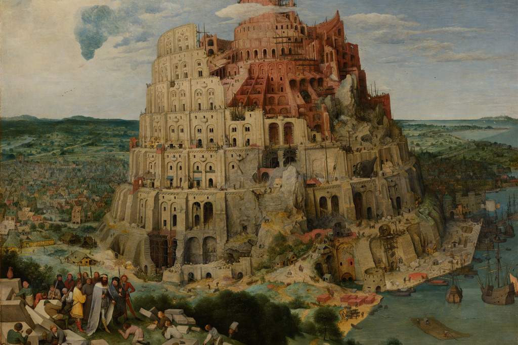 De toren van Babel (ca. 1563) van Pieter Bruegel de Oude (1525 - 1569)