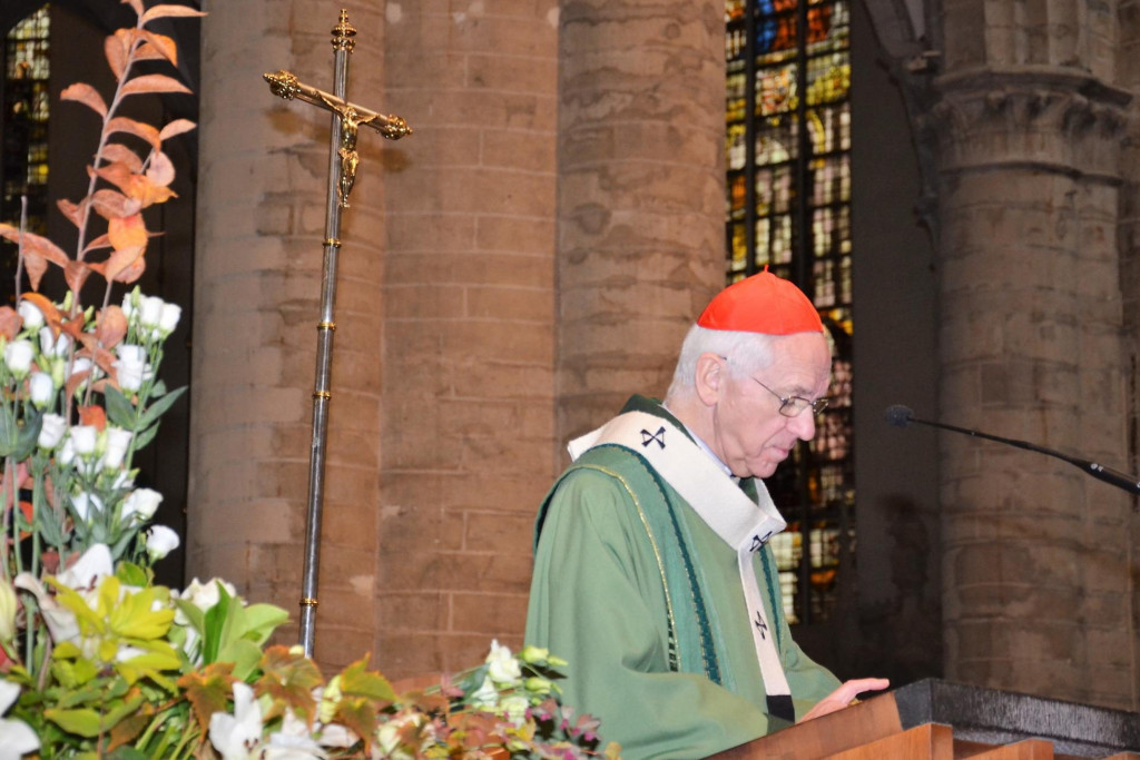Kardinaal Jozef De Kesel tijdens de eucharistieviering voor de vrede op zondag 11 november 2018