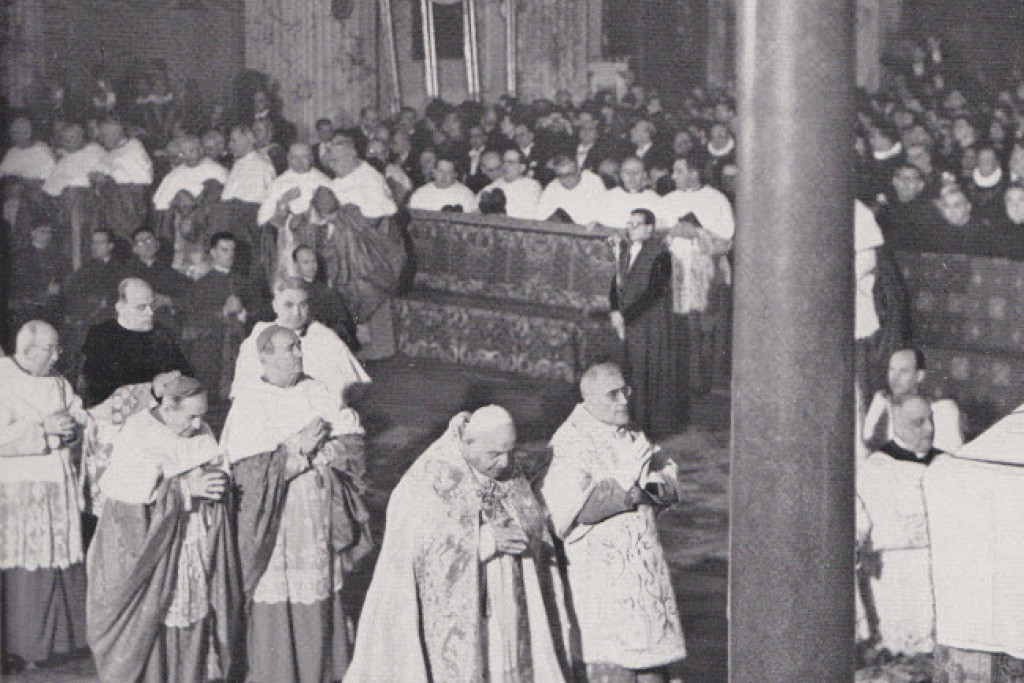 Johannes XXIII kondigt Concilie aan in Sint-Paulus buiten de Muren (San Paolo fuori le Mura) op 25-01-1959