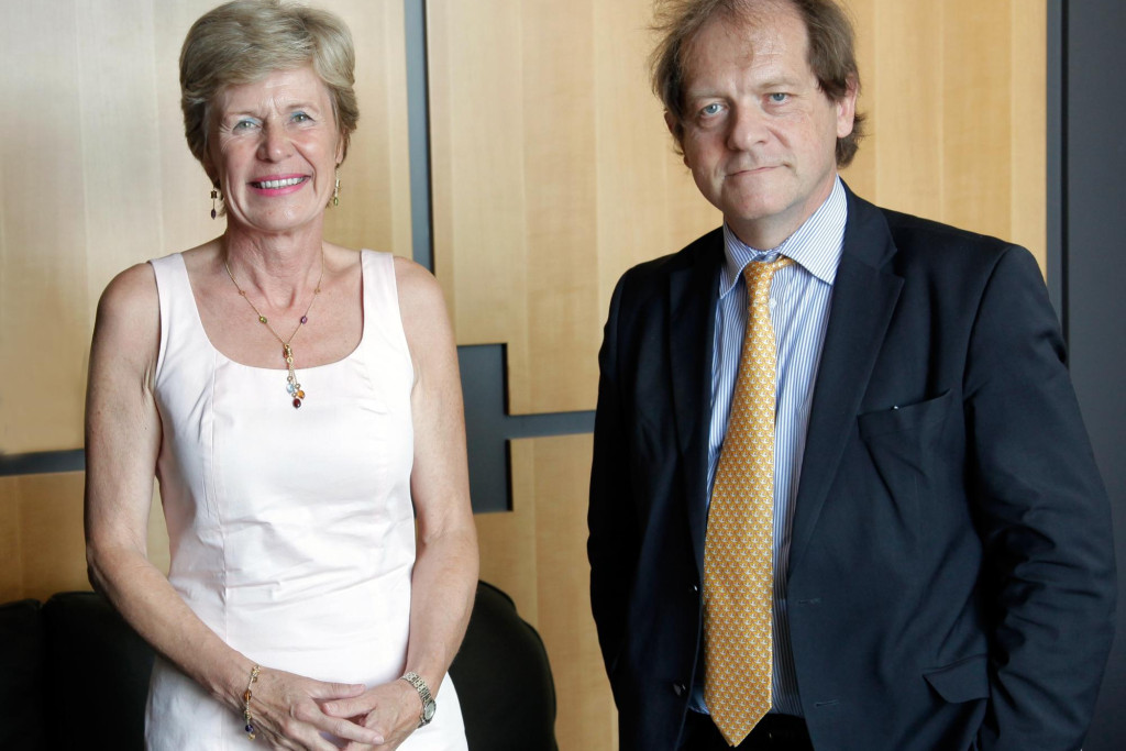 De rectoren Anne De Paepe van de UGent en Rik Torfs van de KU Leuven 