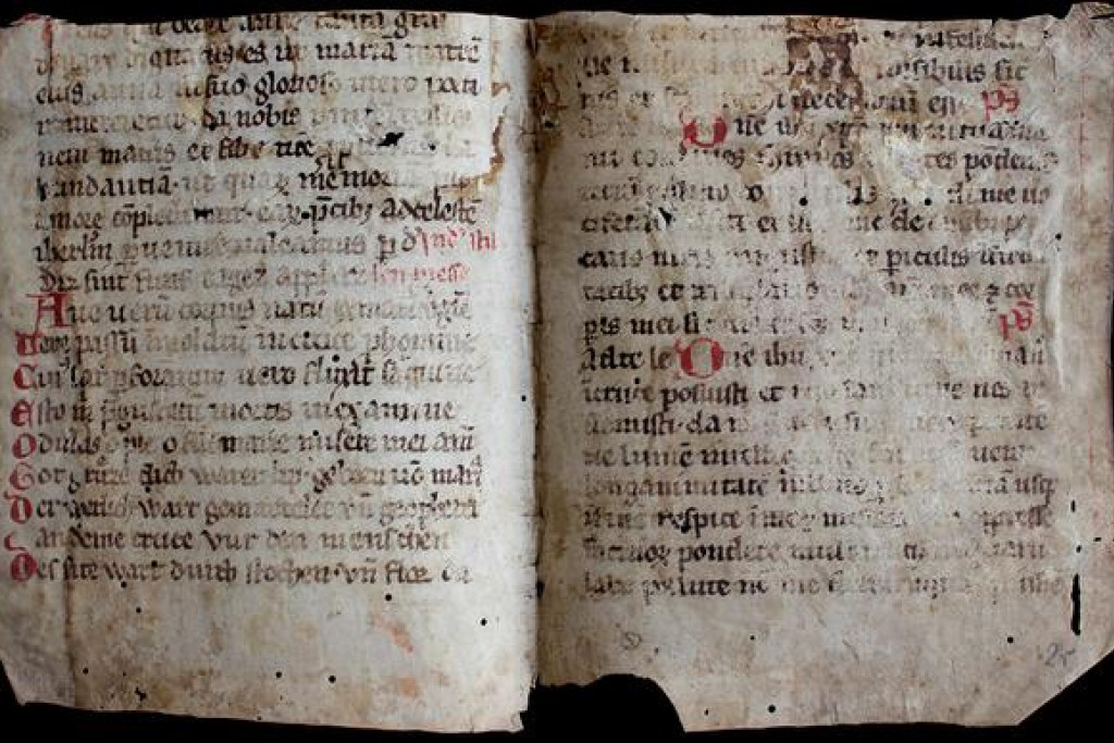Tekstfragment van het Ave Verum