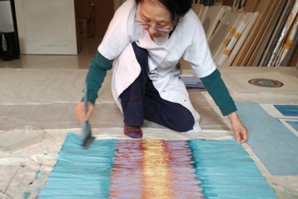 Bang Hai-ja in haar atelier