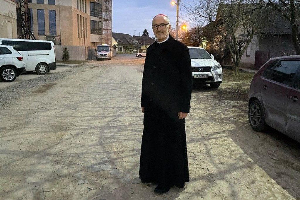 Kardinaal Czerny in het Oekraïense grensstadje Berehove (Beregov)
