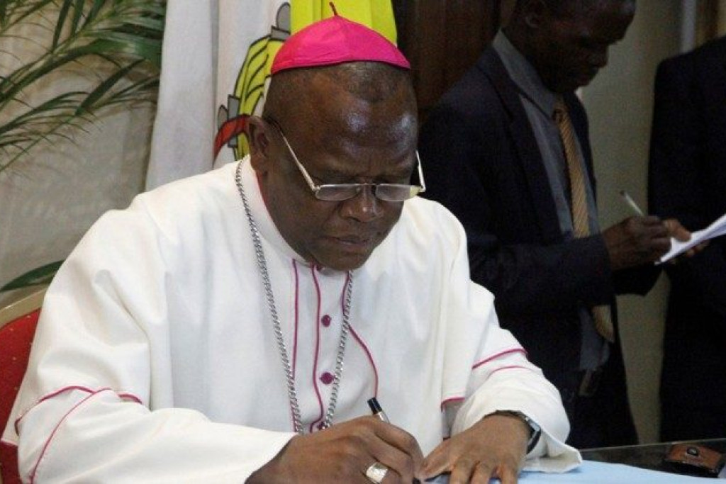 Kardinaal Fridolin Ambongo Besungu, de aartsbisschop van Kinshasa 