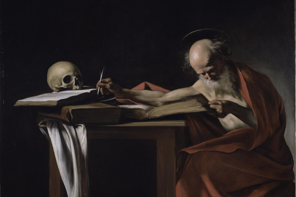 Schrijvende Sint-Hiëronymus (ca. 1605) van Caravaggio