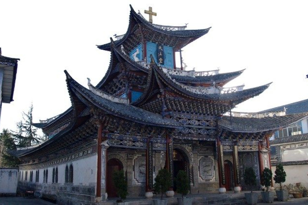 Een katholieke kerk in Dali (China)