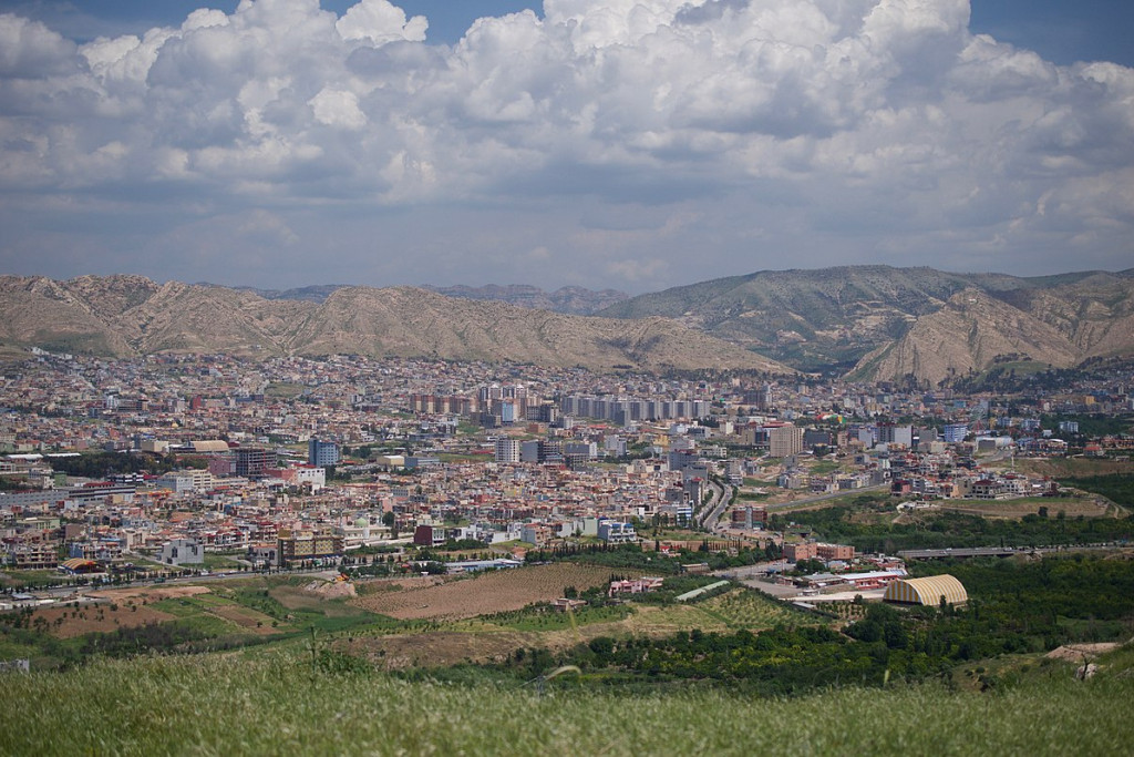 De Koerdische stad Dohuk in Noord-Irak