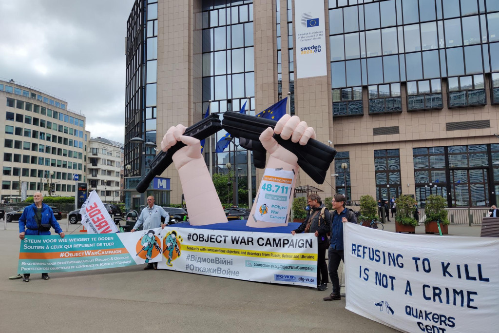 Vanmorgen werd ook actie gevoerd bij de Europese Raad