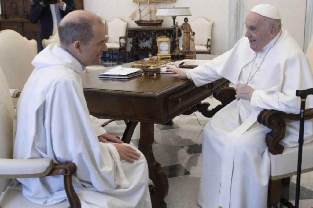 Broeder Matthew en paus Franciscus, maart 2024.