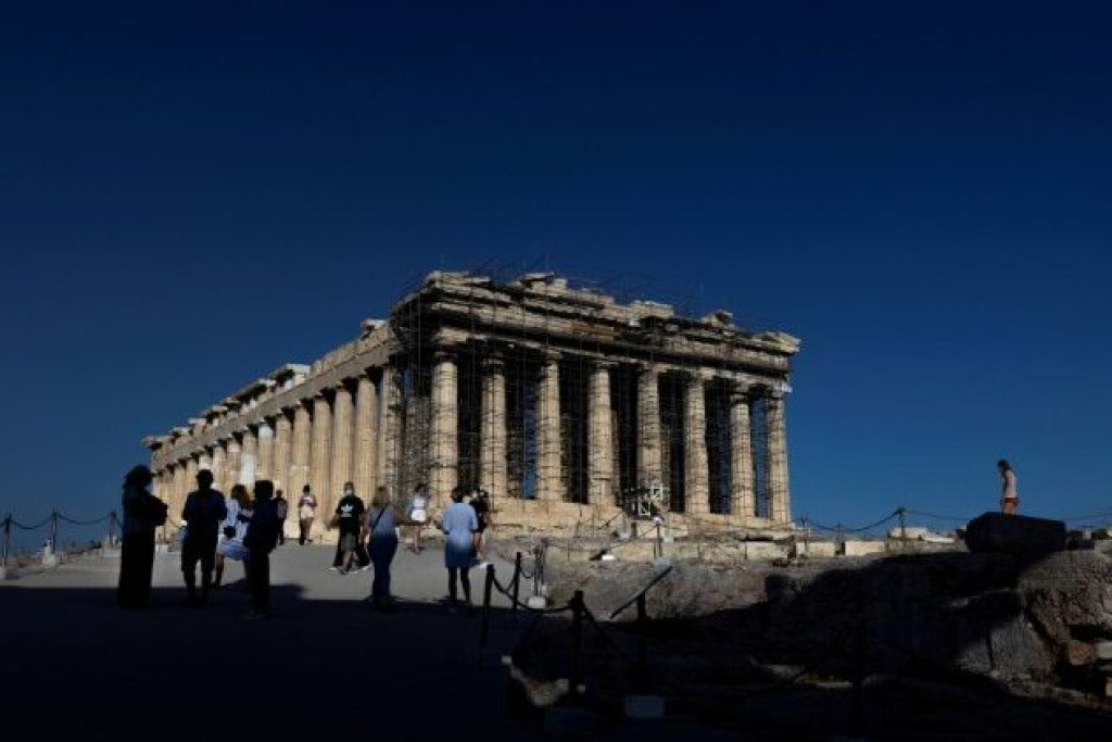 Het Parthenon op de Acropolis in Athene