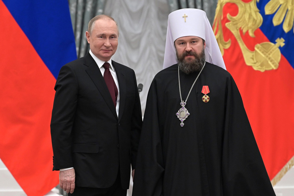 President Poetin met Metropoliet Hilarion