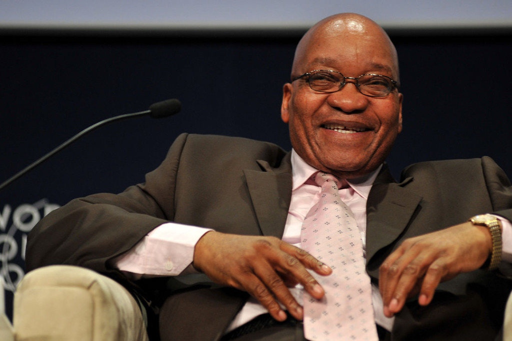 De Zuid-Afrikaanse president Jacob Zuma