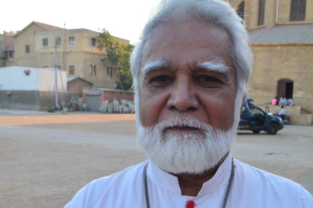 Aartsbisschop Joseph Coutts van Karachi in Pakistan