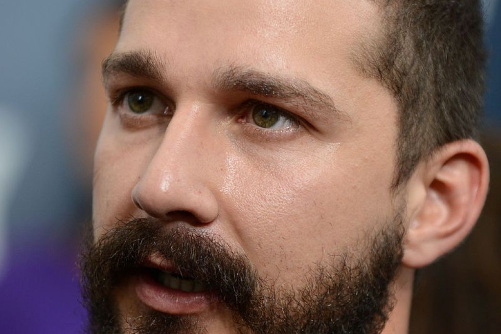 Shia LaBeouf tijdens de opnamen van de oorlogsfilm Fury