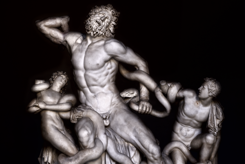 De Laocoön-beeldengroep in de Vaticaanse Musea.