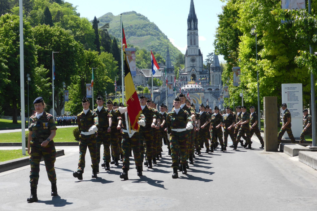 Leerlingen van de militaire school in 2016 in Lourdes