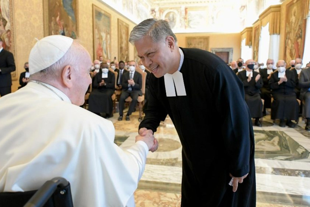 Broeder Armin Luistro bij paus Franciscus