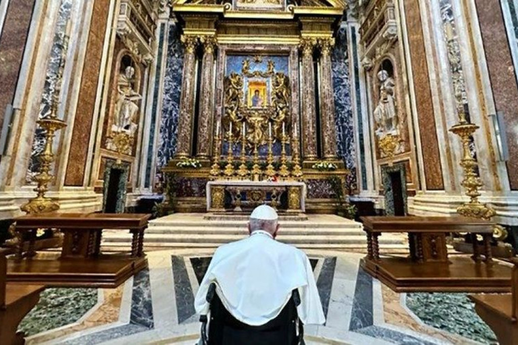 De Madonna Salus populi romani in de basiliek Santa Maria Maggiore 