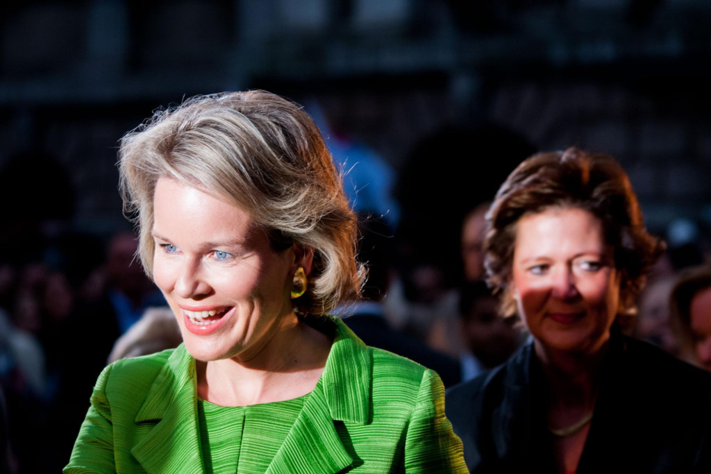 Koningin Mathilde tijdens de interreligieuze ontmoeting van Sant'Egidio in Antwerpen