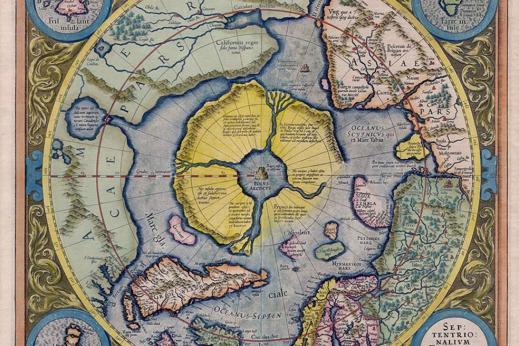 Kaart uit het Septentrionalium Terrarum van Mercator