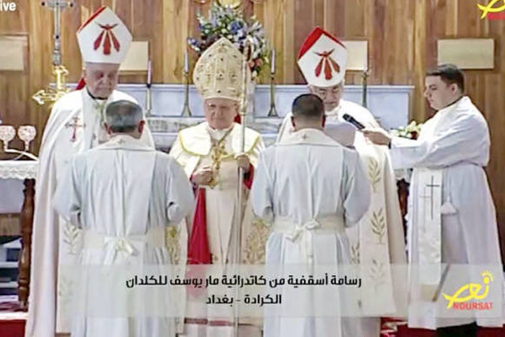 De plechtigheid was ook live op de christelijke tv-zender Noursat te volgen