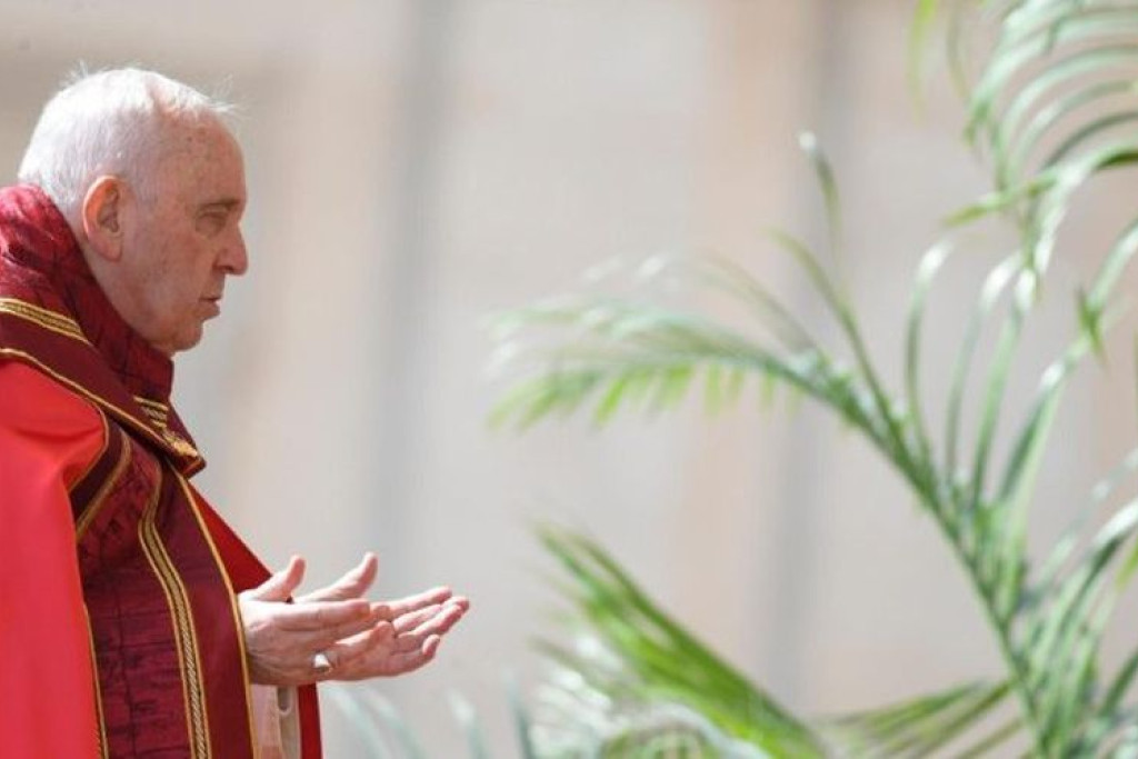 Paus Franciscus vierde Palmzondag op het Sint-Pietersplein